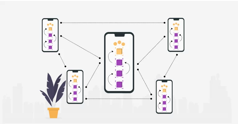 Схема работы распределенной базы данных